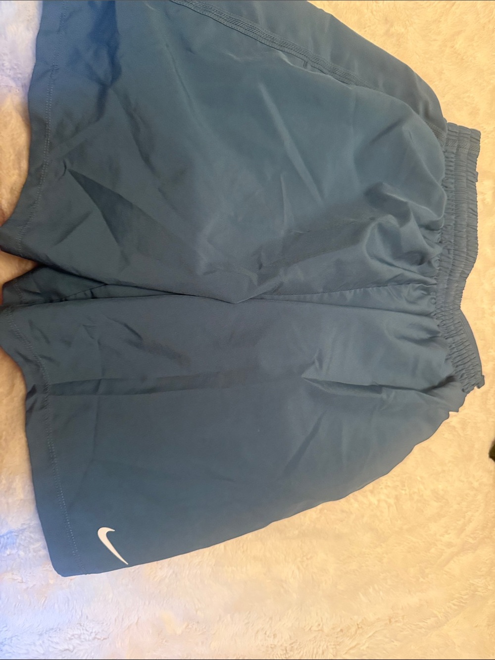 Nike Teal Athletic Shorts with White Swoosh